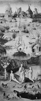 view M0005361: "The Garden of Earthly Delights": left hand panel from a triptych by Jerome Bosch