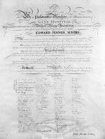 view M0005392: Address presented to Jenner by the Physical Society of Guys Hospital, 1802