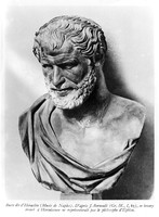 view M0004902: Portrait bust of Heraclitus, ancient Greek philosopher