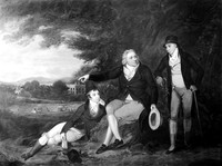 view M0006243: "Edward Jenner advising a farmer to vaccinate his family"