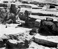 view M0006222: Excavations of the bathroom at house T36.36 at Tell el-Amarna