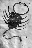 view M0007141: Manuscript illustration of Scorpio constellation