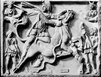view M0006363: Bas relief of Mithras sacrificing the bull