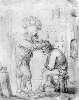 view M0006877: Doctor performing an operation on a man's head