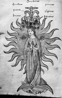 view M0007042: Manuscript illustration depicting an Alchemical allegory