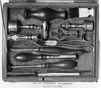 view M0008335: Trepanning instruments, c.18th century