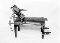 view M0007750: Model of an operating table used by Joseph Lister