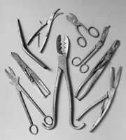 view M0008216: Bone cutting forceps, various shapes and types.