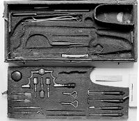 view M0008406: Case of surgical instruments, 18th century