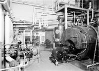 view M0007680: Boiler Room Interior in the Wellcome Research Institute, 1941