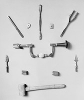 view M0008293: Trephine, burs and scoops, 18th century