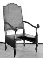 view M0007447: A French parturition chair, late 17th century