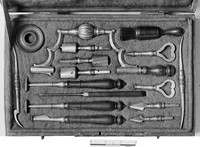 view M0008354: Trepanning instruments in case