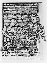 view M0009121: Anatomy demonstration on a skeleton, Laignel-Lavastine: <i>Histoire generale de la medecine</i>