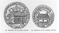 view M0007984: Two 13th century seals, from Clay: <i>The medieval hospitals of England</i>