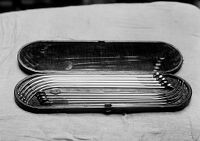 view M0007770: Case of surgical bougies used by Joseph Lister