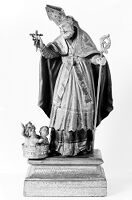 view M0007706: Carved wooden figure of St. Nicholas of Bari