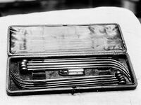view M0007753: Case of instruments belonging to Joseph Lister