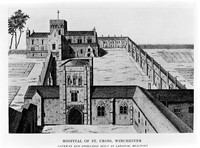 view M0007983: Hospital of St. Cross, Winchester, from Clay: <i>The medieval hospitals of England</i>