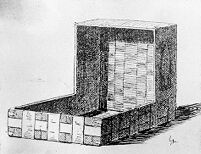 view M0007459: Illustration of Japanese parturition chair