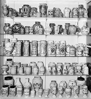 view M0007376: Display of pharmacy jars