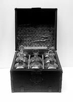 view M0007462: Medicine chest with bottles