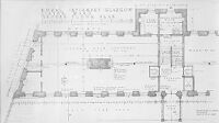 view M0007498: Plan of the Lister Ward, Royal Infirmary, Glasgow, showing ground floor