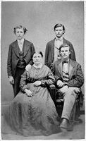 view M0007848: Portrait of Sir Henry Wellcome (1853-1936), with his parents and brother / M0007849: Portrait of Silas Mainville Burroughs (1846-1895)