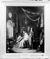 view M0007646: A physician examining the urine of a sick woman