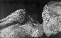 view M0008482: Photograph of an unwrapped mummy illustrating the processes of mummification