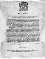 view M0008693: Kings Evil Proclamation, printed 1626