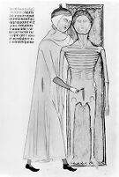 view M0007574A: Manuscript illustration of an anatomical figure from <i>Anothomia Philippi Septimi</i>, 1345