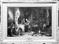 view M0007665: An alchemist in his laboratory