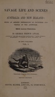 view Savage life and scenes in Australia and New Zealand: being an artist's impressions. Of countries and people at the Antipodes ... / by George French Angas ... ; with numerous illustrations.