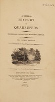 view A general history of quadrupeds. The figures engraved on wood / by T. Bewick. The text by R. Beilby.