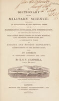 view A dictionary of the military science / [E.S. Norman Campbell].