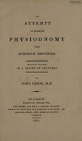 view An attempt to establish physiognomy upon scientific principles ... / [John Cross].