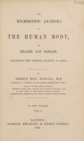 view The microscopic anatomy of the human body in health and disease / By Arthur Hill Hassall.