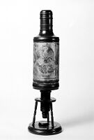 view M0010914: English compound microscope, 17th century