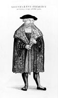 view M0009466: Illustration of Leonhart Fuchs, from <i>De historia stirpium commentarii</i> (1542)