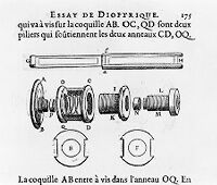 view M0009997: Diagram of a single lense microscope