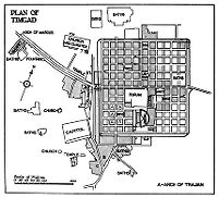 view M0009552: Plan of the Roman city of Timgad