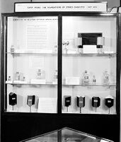 view M0010030: Wellcome Historical Medical Museum exhibit at the Pasteur Exhibition, Science Museum, April-May 1947: "Early work: the foundations of stereo-chemistry"