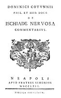 view M0010468: Cotugno: <i>De Ischiade Nervosa Commentarius</i>, 1764: title page