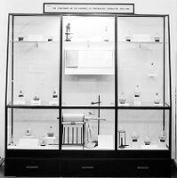 view M0010031: Wellcome Historical Medical Museum exhibit at the Pasteur Exhibition, Science Museum, April-May 1947: "The overthrow of the doctine of spontaneous generation"