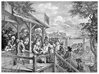 view M0010328: "The Polling" by William Hogarth, 1758