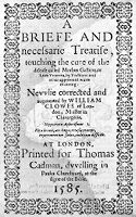 view M0010400: Clowes: <i>A briefe and necessarie treatise</i>, 1585: title page