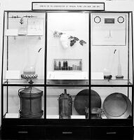 view M0010032: Wellcome Historical Medical Museum exhibit at the Pasteur Exhibition, Science Museum, April-May 1947: "Studies on the fermentation of vinegar, wines and beer"