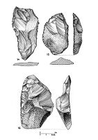 view M0011097: Flint instruments from the Old Stone Age: the back