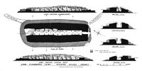 view M0011784: Reproduction of an illustration depicting a long chambered burial cairn in Midhowe, Rousay, Orkney